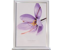 Fotolijst Echt Glas Met Honingraat Patroon | Hout - Fotomaat 21x30 cm (A4) | Posterlijst | A4 Fotolijst | Wit en Zilver