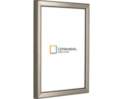 Fotolijst - Fotokader - Antraciet - Halfrond profiel - Fotomaat 24x30 - Ontspiegeld ACRYLITE - Art.nr. 10289624303