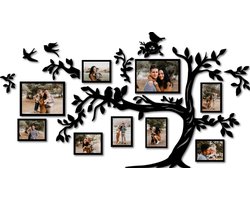 Fotolijst - Fotolijsten - Fotolijst collage - Stamboom fotolijst - Foto - Muurdecoratie - Wanddecoratie woonkamer -Wanddecoratie - Kamer decoratie - Fotorek - Photo frame - Foto wandrek - Foto muur - Valentijn - Moederdag cadeautje - Vaderdag cadeau