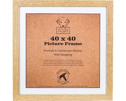 Fotolijst Fotomaat 40x40 cm - MDF Hout - Licht Eiken - Fotokader - 28mm profielbreedte - Posterlijst