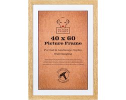 Fotolijst Fotomaat 40x60 cm - MDF Hout - Licht Eiken- Fotokader - 28mm profielbreedte - Posterlijst