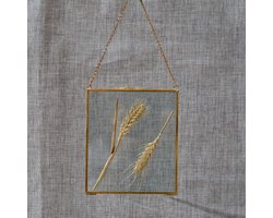 Fotolijst Glas Messing - Portret Frame - Wanddecoratie Huis - Hangend Met Ketting - Diverse Maten - Messing