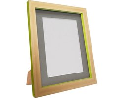 Fotolijst groen - Decoratielijst muur - Foto presenteren - Gerecycled materiaal - 10 x 8 Inch - Donkergrijs