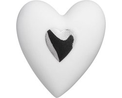 Fotolijst Hart - Lijstje Porselein - Decoratie aanbrengen - Handbeschilderd Hart - 55 x 35 cm - Bruin
