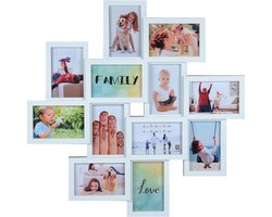 Fotolijst - Henzo - Friends Gallery - Collagelijst voor 12 foto's - Fotomaat 10x15 cm - Wit