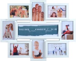 Fotolijst - Henzo - Friends Gallery - Collagelijst voor 8 foto's - Fotomaat 10x15 cm - Wit