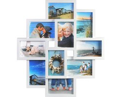 Fotolijst - Henzo - Holiday Gallery - Collagelijst voor 10 foto's - Fotomaat 10x15 cm - Wit
