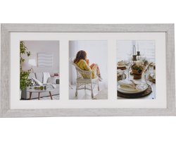 Fotolijst - Henzo - Modern Gallery - Collagelijst voor 3 foto's - Fotomaat 10x15 cm - Wit