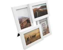 Fotolijst - Henzo - Pure Barry - Collagelijst voor 4 foto's - Fotomaat 10x15 cm - Wit