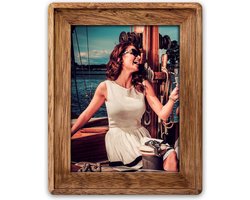 Fotolijst hout bruin geschikt voor een foto van 15 x 20 cm