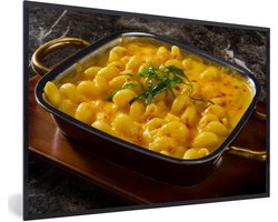 Fotolijst incl. Poster - Ovenschaal vol macaroni met kaas - 30x20 cm - Posterlijst