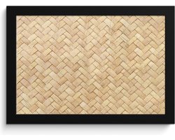 Fotolijst incl. Poster - Patroon - Beige - Rotan print - 30x20 cm - Posterlijst
