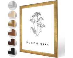 Fotolijst Klassiek - Lijst Bladgoud - Muurdecoratie - MDF met decorfolie - 18x24 cm - Goud