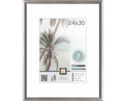 Fotolijst kliklijst Kyoto 24x30cm zilver decoratie.