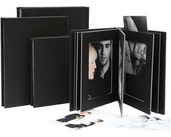 Fotolijst Leer - Album Houder - Foto's Tonen - Moderne Stijl - 23 x 17.5 cm - Zwart