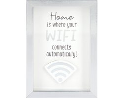 Fotolijst met Compliment Home is where your WIFI connects?