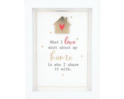 Fotolijst met compliment What I love most about my home?