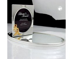 Fotolijst met spiegelvoetafdruk  verzilverd