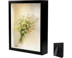 Fotolijst om te vullen - Diepe lijst - Herinneringen bewaren - 3D objecten lijst - 10 x 15 cm - Zwart