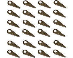 Fotolijst Ophangknop - Achterwand Pen - Lijsten Bevestigen - Messing Afwerking - 20 Stuks - Wit
