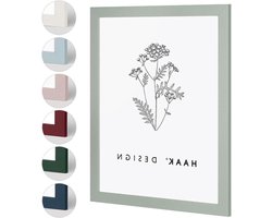 Fotolijst Pastelgroen - Lijst Modern - Foto Presentatie - MDF Decorfolie - 18 x 24 cm - Pastelgroen