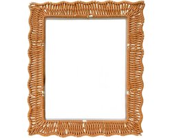 Fotolijst Set - Boho Frames - Woonkamer Decoratie - Handgemaakt Rotan - 3 Stuks - Bruin