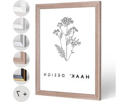 Fotolijst smal - Lijst met acrylglas - Wanddecoratie thuis - MDF met decorfolie - 60x80cm - Sonoma eiken