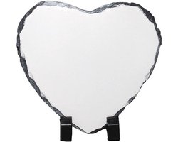 Fotolijst Steen Hart Vorm - Personaliseerbaar Foto Cadeau voor Bruiloft of Verjaardag 15x15cm