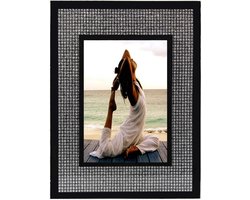Fotolijst Strass - Lijst Decoratie - Muur Decoratie - Met Strass Steentjes - 10 x 15 cm - Zwart-Wit