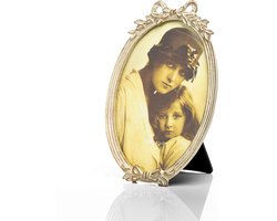 Fotolijst Strik Ovaal Staand 13x18 Creme / goud