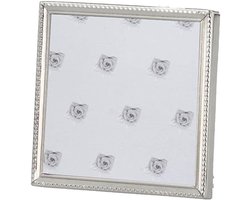 Fotolijst vierkant 12 x 12 cm - verzilverd met fluwelen rug - 1 stuk