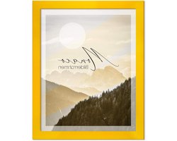 Fotolijst Vierkant - Posterlijst Decoratief - Foto's Inlijsten - Smalle Profiel - 20 x 20 cm - Geel