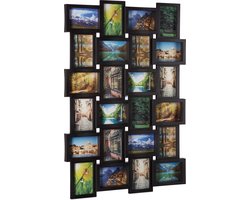 Fotolijst voor 24 foto‘s - fotocollage - fotogalerie - collage - 59 x 86 cm - Zwart