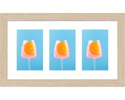 Fotolijst voor 3 foto's 10x15 - SecaDesign Fika - Drieluik fotolijst - Naturel - Fotokader