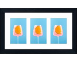 Fotolijst voor 3 foto's 10x15 - SecaDesign Fika - Drieluik fotolijst - Zwart - Fotokader