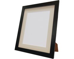 Fotolijst - Wandlijst tafel lijst - Muur decoratie - Gerecycled materiaal - 10x4 inch - Zwart