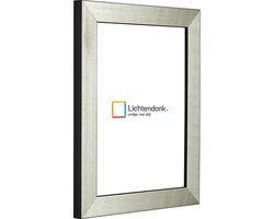 Fotolijst - Warm Zilver - Kraseffect - Fotomaat 18x24 - Helder glas - Art.nr. 10285118242