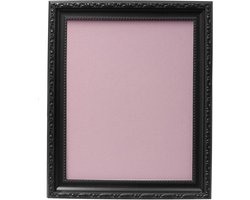 Fotolijst Zwart - Wanddecoratie - Foto Presenteren - Gerecycled Materiaal - 60 x 80 cm - Roze Achterwand