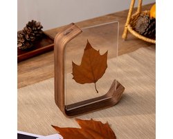 Fotolijst - Zwarte walnoot - Transparante acryl displaystandaard - Fotolijst, fotolijst, bureau-ornament - 10*15CM