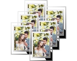 Fotolijsten 15x20 - Zilveren glazen fotolijsten - Fotolijsten voor bruiloften en kantoren