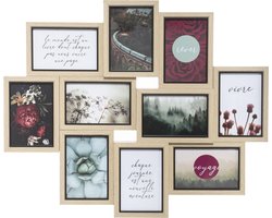 Fotolijsten Collage Atmosphera - 10-delige Fotowand 10x15 cm - Fotokader Glas Gallary Hout