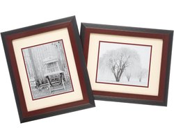 Fotolijsten set - Wanddecoratie lijsten - Foto's presenteren - Gerecycled materiaal - 11x14 inch - Walnoot