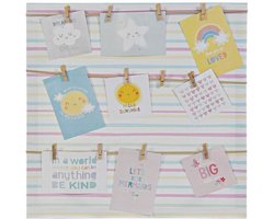 Fotolijstje DKD Home Decor Sunshine Multicolour Canvas Baby 50 x 2 x 50 cm