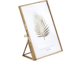 Fotolijstje Goud 10x15 cm (A6) - Met standaard - Wissellijst Glas Staand - Goudkleurig