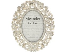 Fotolijstje ovaal met bloemen en vlinders