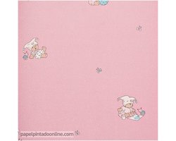 Four Friends - Behang Kinderkamer - Babykamer - Behangpapier - Kinderbehang - Beer met Muts - 0,53 x 10,05M.