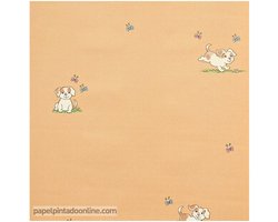 Four Friends - Behang Kinderkamer - Babykamer - Behangpapier - Kinderbehang - Hondjes - 0,53 x 10,05M.