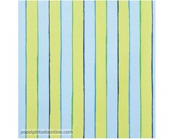 Four Friends - Behang Kinderkamer - Babykamer - Behangpapier - Kinderbehang - Strepen - 0,53 x 10,05M.