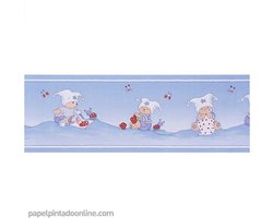 Four Friends - Kinderbehang - Behangrand - Behangpapier - Behang Babykamer - Bedtijd - 0.13 x 5M.