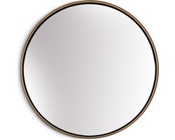 Fournier wandspiegel metalen lijst rond Ø 80 cm